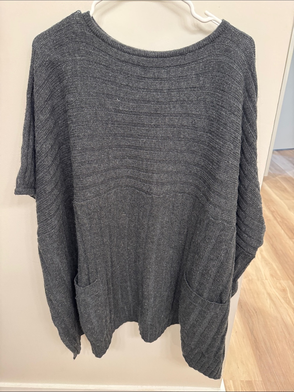 GAP Charcoal Gray Knit Tunic Sweater